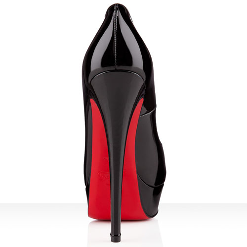 Christian Louboutin Lady Peep 150mm Patent Pumps Black/Red | Louboutin Sale