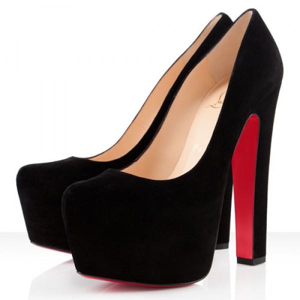 Christian Louboutin Daffy 160mm Suede Pumps Black