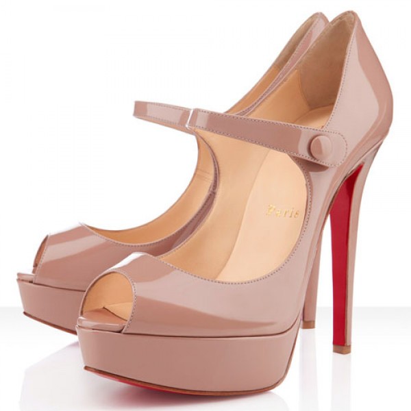 Christian Louboutin Bana 140mm Patent Pumps Nude