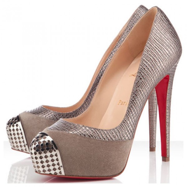Christian Louboutin Maggie 140mm Leather Pumps Elefante Pewter ...