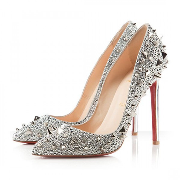 Christian Louboutin Pigalili 120mm Pumps Silver