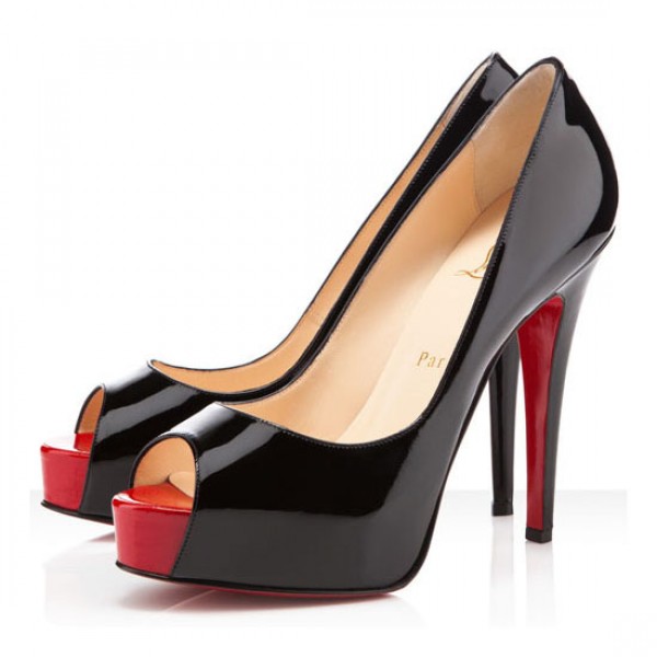 Christian Louboutin Hyper Prive 120mm Patent Pumps Black/Red