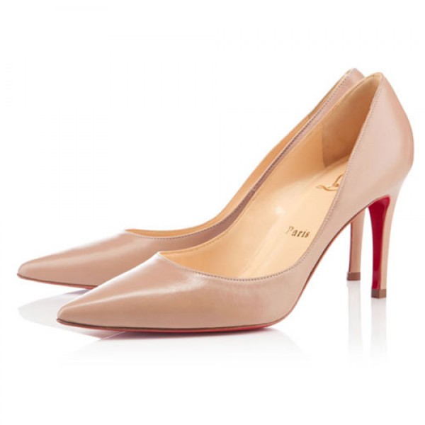 Christian Louboutin New Decoltissimo 85mm Leather Pumps Nude