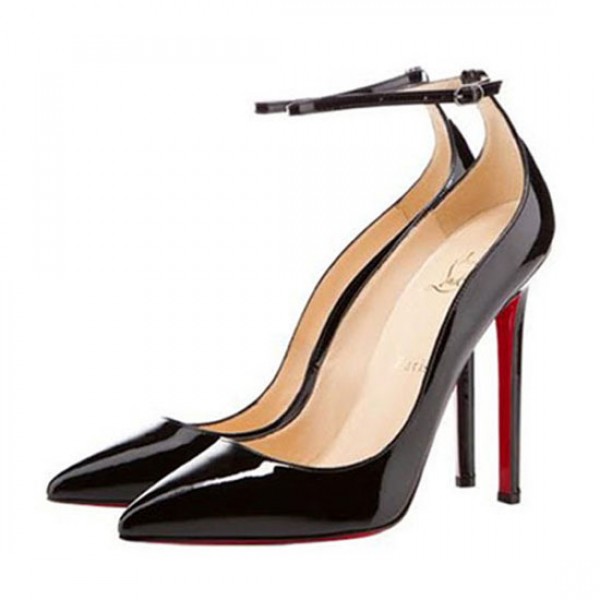 Christian Louboutin Halte 120 Pointed Toe Pumps Patent Black