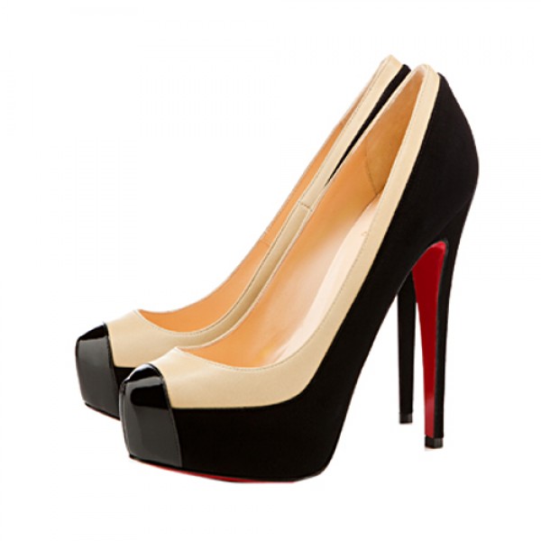 Christian Louboutin Mago Two Tone 160mm Suede Pumps Black