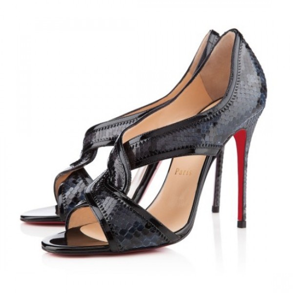 Christian Louboutin Suzanana 100mm Peep Toe Pumps Black