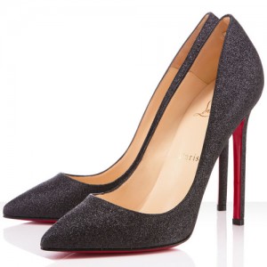 Christian Louboutin Pigalle 120mm Glitter Pumps Black