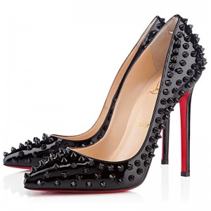 Christian Louboutin Pigalle Spikes 120mm Patent Black