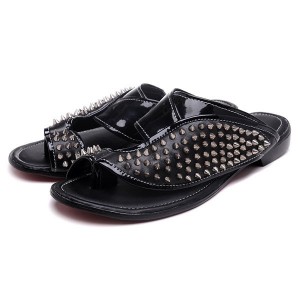 Men's Christian Louboutin Summer Fashion Sandals Black