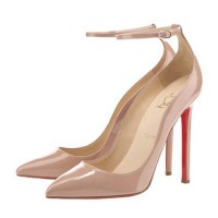 Christian Louboutin Halte 120 Pointed Toe Pumps Patent Nude