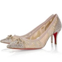 Christian Louboutin Souris Strass 70 Crystal Pumps Beige