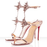 Christian Louboutin Lady Max 100mm Patent Sandals Nude