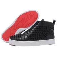 Christian Louboutin Louis Spikes High Top Sneakers Black