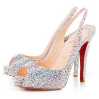 Christian Louboutin No Prive Riche 120mm Strass Slingbacks