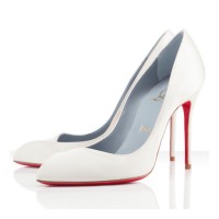 Christian Louboutin Pigalle Corneille 100mm Satin Pumps White