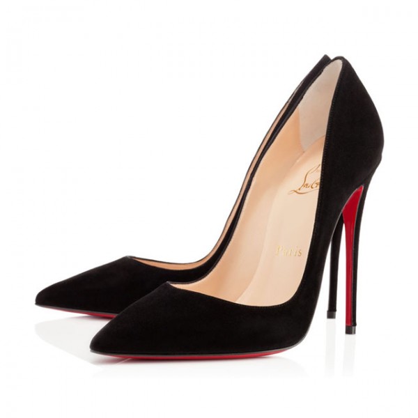 Christian Louboutin So Kate 120mm Suede Black