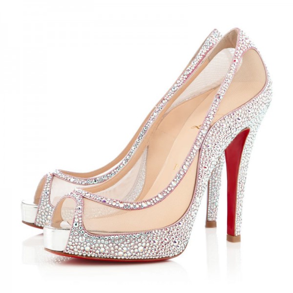 Christian Louboutin Camillas 120mm Strass Peep Toe