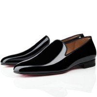 Men's Christian Louboutin Dandy Loafers Patent Black