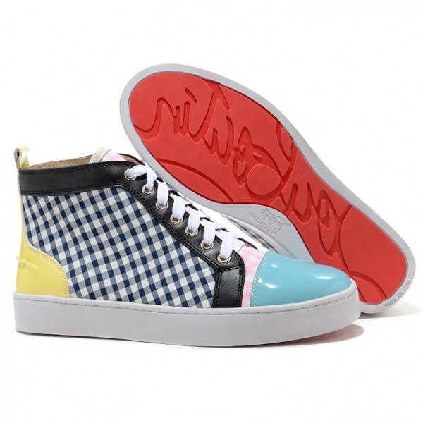 Christian Louboutin Rantus Orlato High Top Sneakers Blue