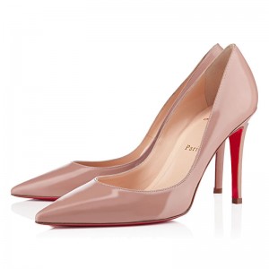 Christian Louboutin New Decoltissimo 100mm Patent Pumps Nude