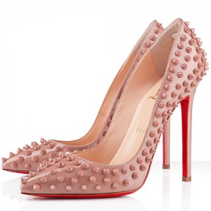 Christian Louboutin Pigalle Spikes 120mm Patent Nude