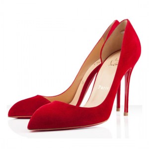 Christian Louboutin Pigalle Chiarana 100mm Suede Pumps Red