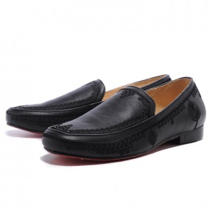 Men's Christian Louboutin Croc Maroc Loafers Black