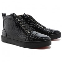 Christian Louboutin Louis Python High Top Sneakers Black