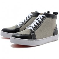 Men's Christian Louboutin Rantulow High Top Sneakers Black