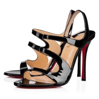 Christian Louboutin Vavazou 100mm Patent Sandals Black